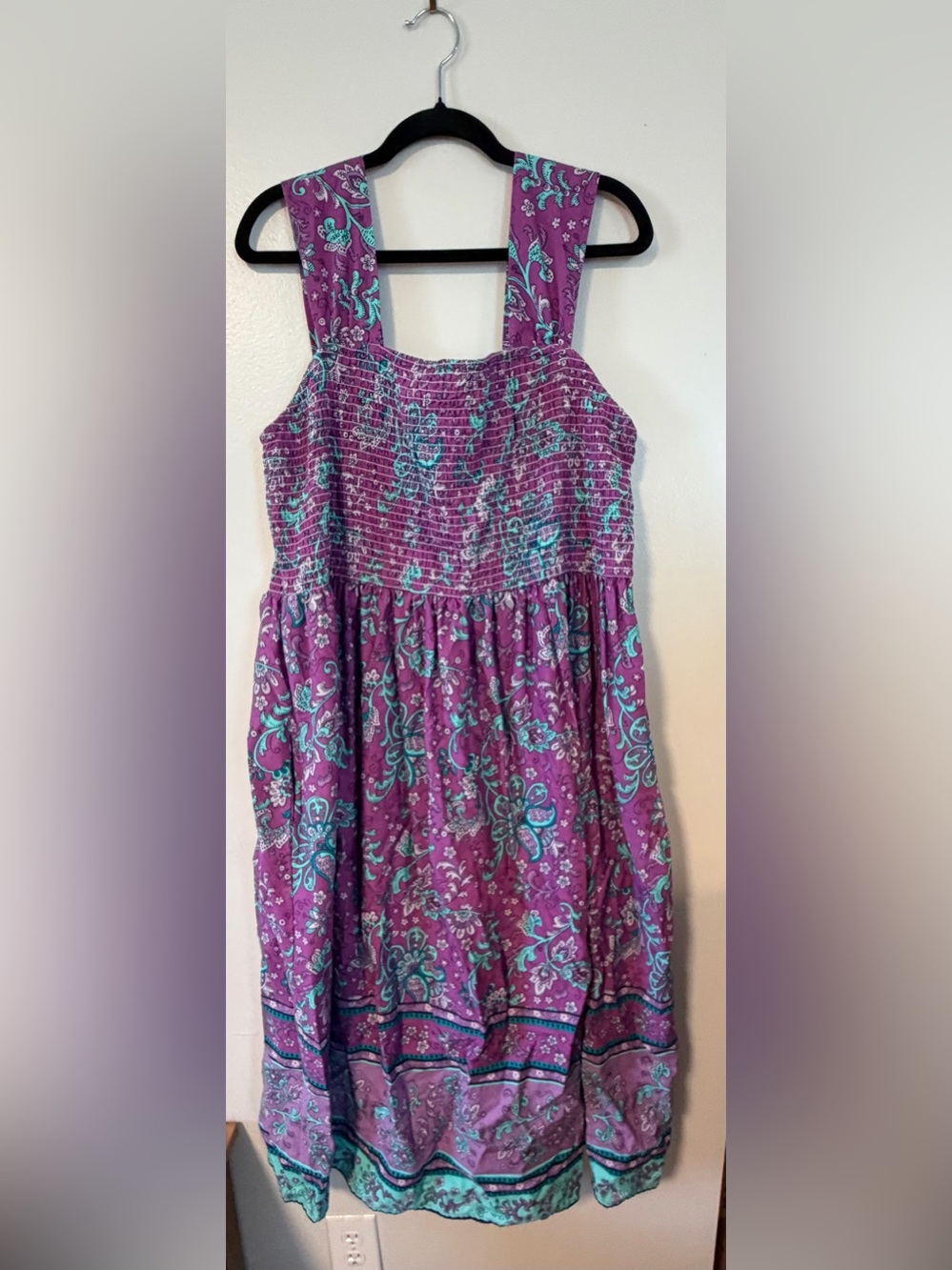 Blair Purple and Teal Floral Print Maxi Dress Set of 2